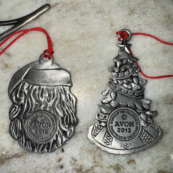 Avon Pewter Christmas Ornaments x 6 - Picture 12 of 14